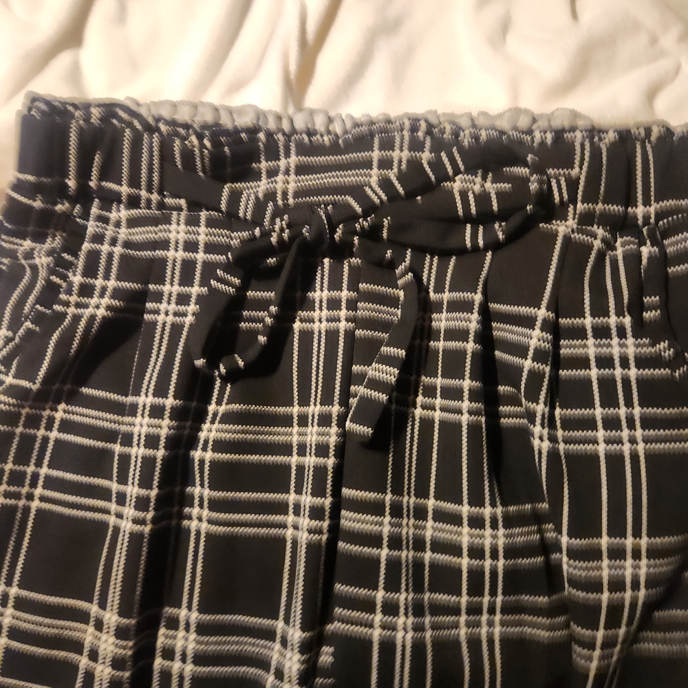 Black and White Plaid Pants